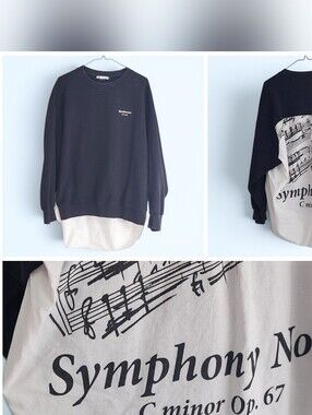Zara 'Beethoven' Graphic Sweatshirt